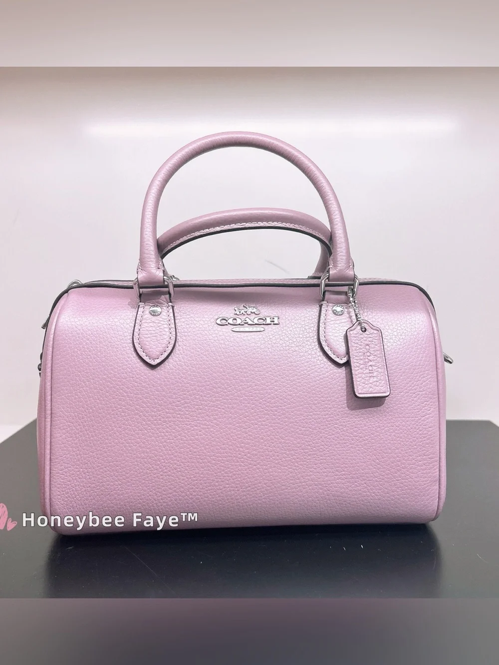 COACH Pink Leather Satchel Messenger Bag